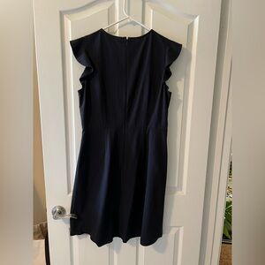 💙 4 for $40 💙 LOFT Navy Pinstripe Ruffle Sleeve Dress